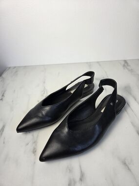 Matt & Nat Effie  Black Vegan Slingback Flats